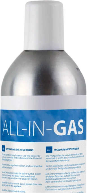 Headpiece of test gas cylinde
